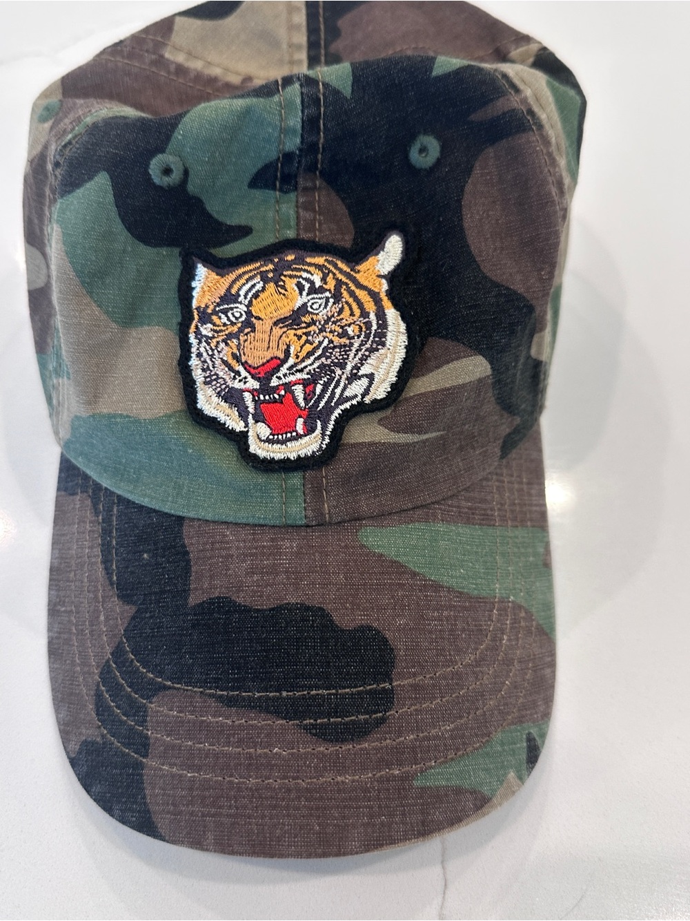 Polo Ralph Lauren Mens Tiger Patch Army Camo Adjust Cap Hat One Size NWT - Picture 2 of 5
